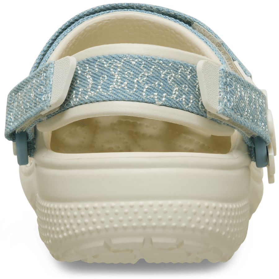 Kids’ Classic Denim Flower Adjustable Backstrap Clog - US 6760