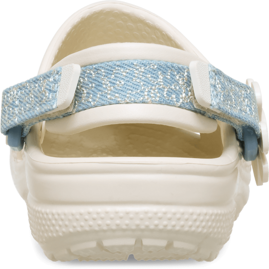 Toddler Classic Denim Flower Adjustable Backstrap Clog - US 2582