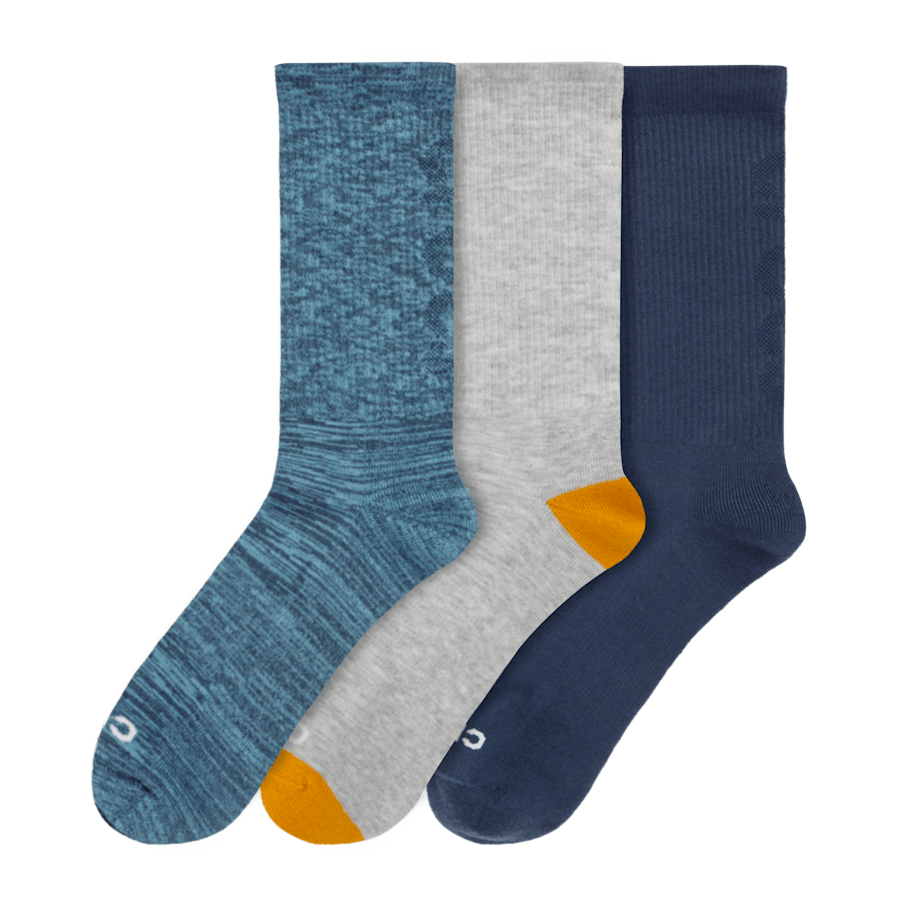 Crocs Socks Crew Texture Logo 3-Pack - US 7335