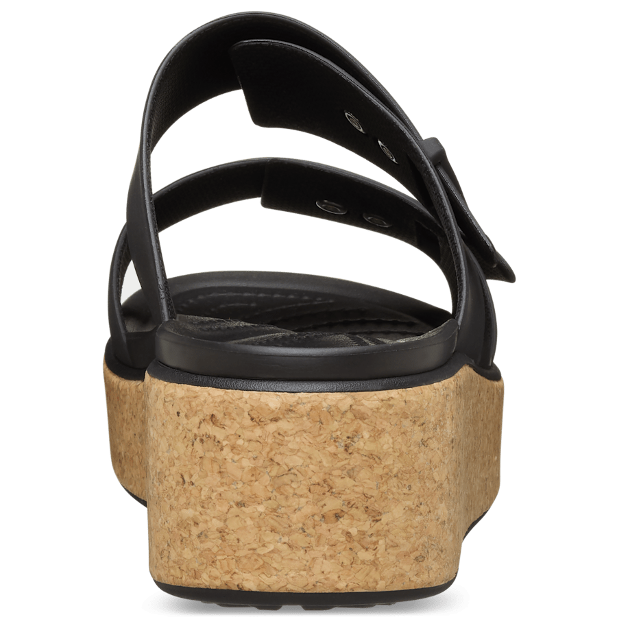 Brooklyn Buckle Low Wedge Cork Sandal - US 6062