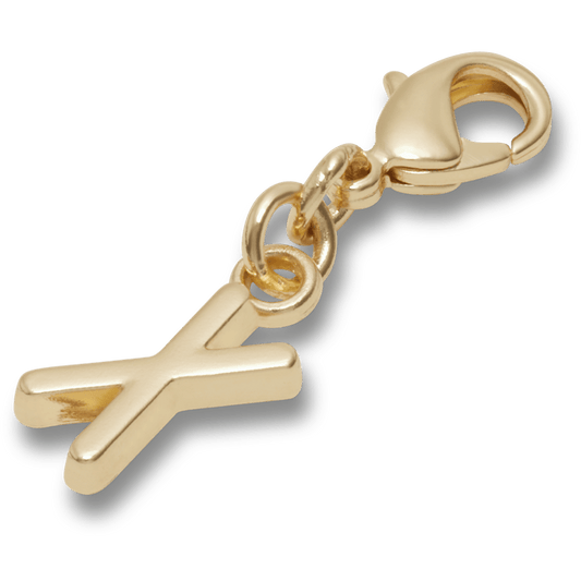 Gold Letter X Charm - US 6005