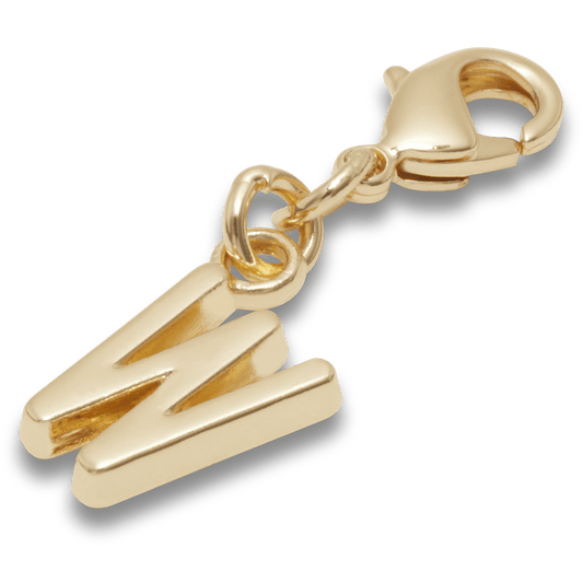Gold Letter W Charm - US 2637