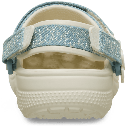 Kids’ Classic Denim Flower Adjustable Backstrap Clog - US 6760