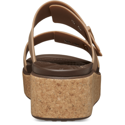 Brooklyn Buckle Low Wedge Cork Sandal - US 8179