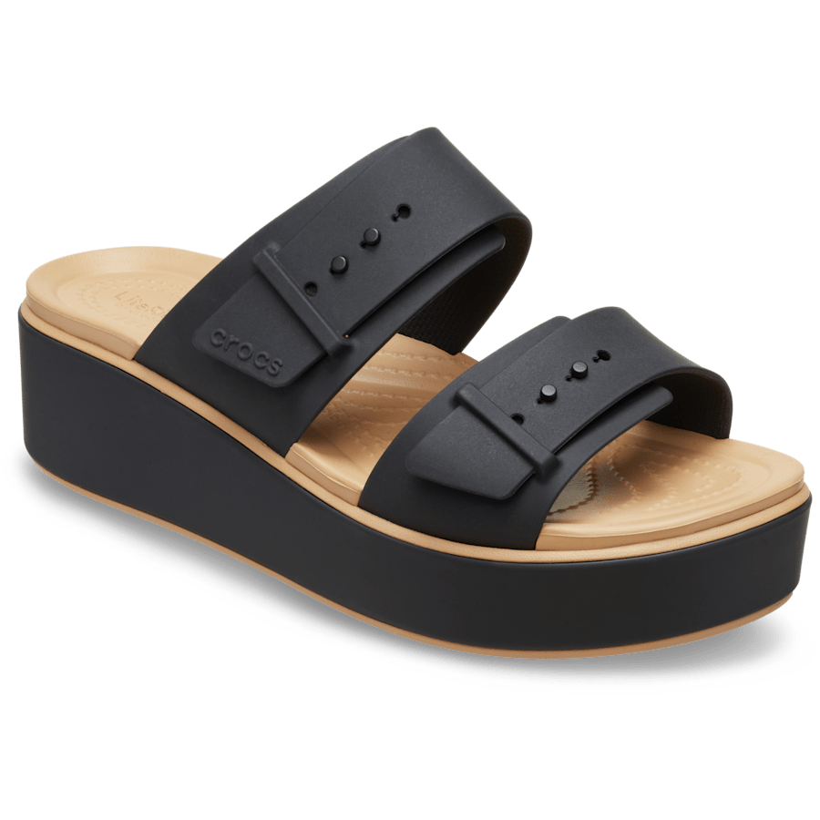 Brooklyn Buckle Low Wedge Matte Wrap Sandal - US 3733
