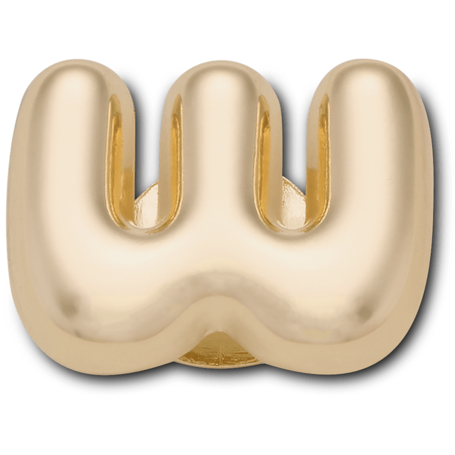 Gold Bubble Letter W - US 5634