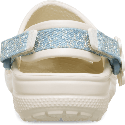 Toddler Classic Denim Flower Adjustable Backstrap Clog - US 2582