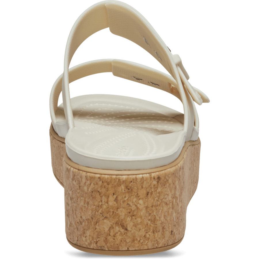 Brooklyn Buckle Low Wedge Cork Sandal - US 6451