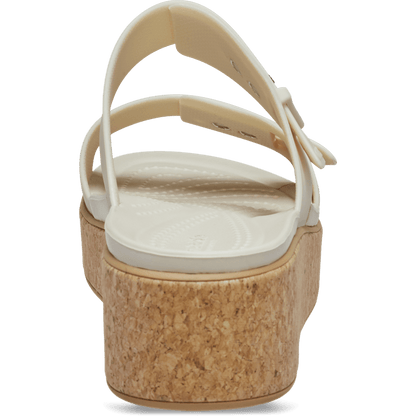 Brooklyn Buckle Low Wedge Cork Sandal - US 6451