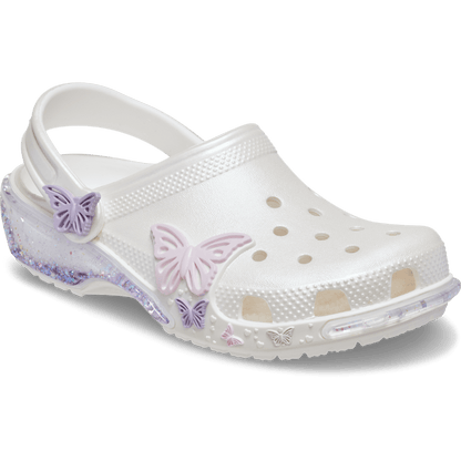 Kids' Classic Butterfly Sparkle Shaker Clog - US 9809
