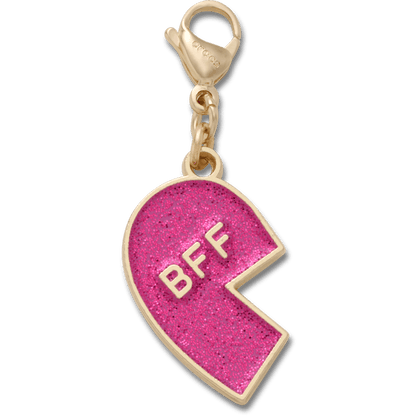 Pink Glitter BFF Charm Left - US 6719