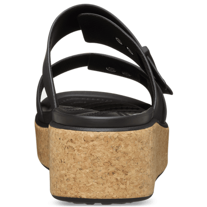 Brooklyn Buckle Low Wedge Cork Sandal - US 6062