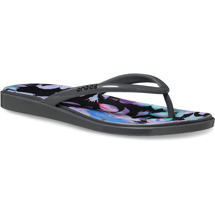 Miami Round Toe Dark Floral Flip - US 1356