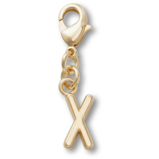 Gold Letter X Charm - US 6005