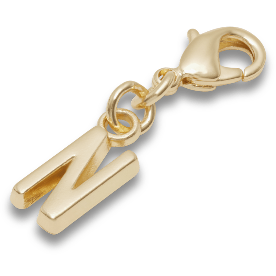 Gold Letter N Charm - US 5243