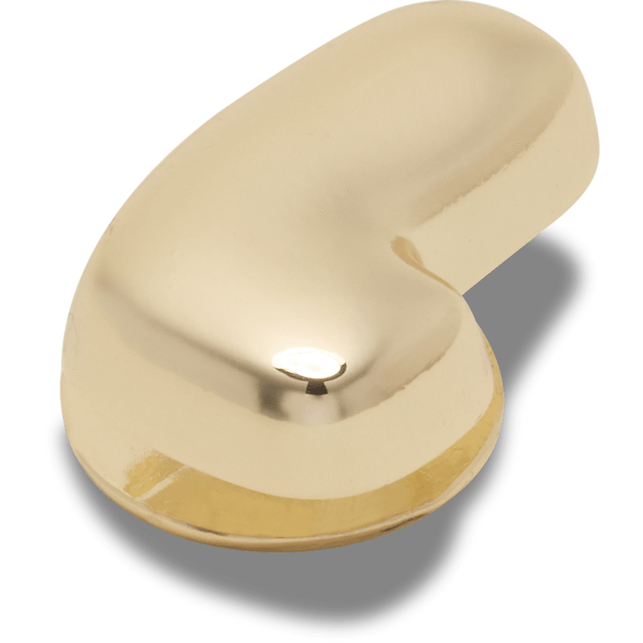 Gold Bubble Letter L - US 5542