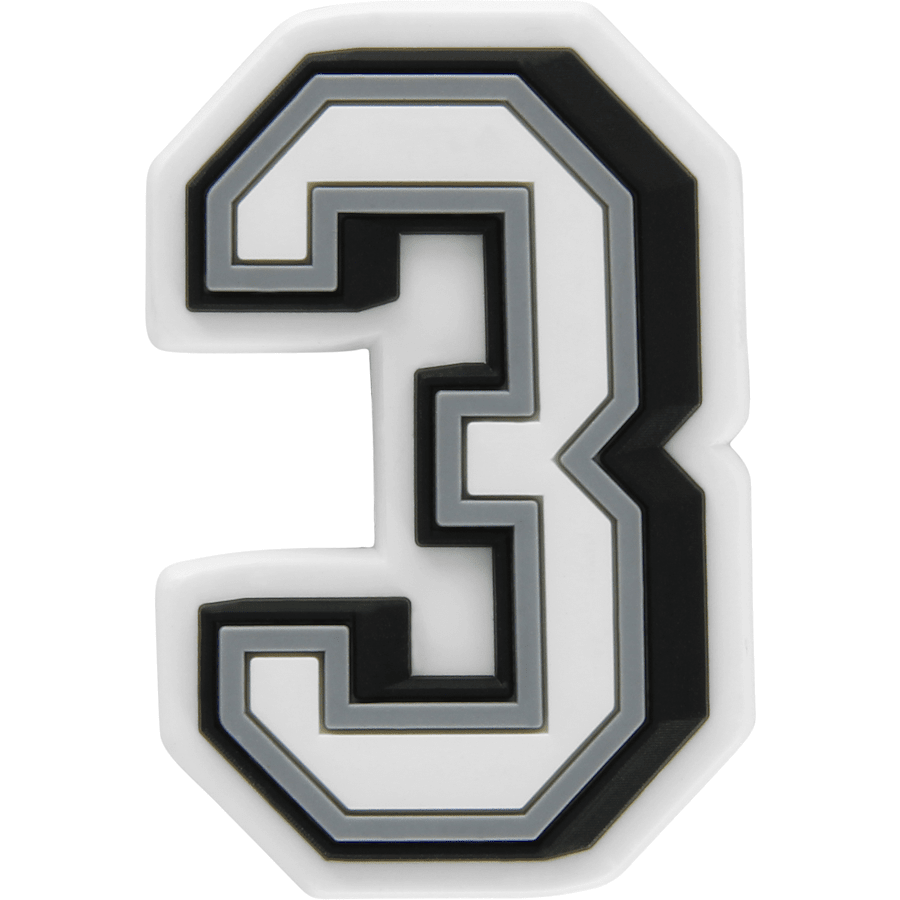 Jibbitz B&W Number 3 - US 2553