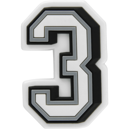 Jibbitz B&W Number 3 - US 2553