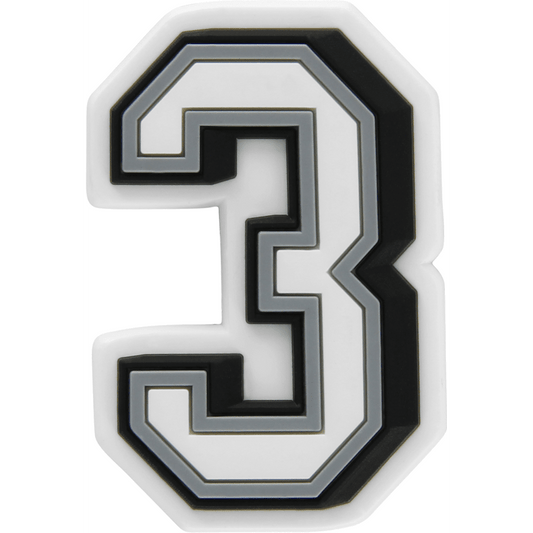 Jibbitz B&W Number 3 - US 2553