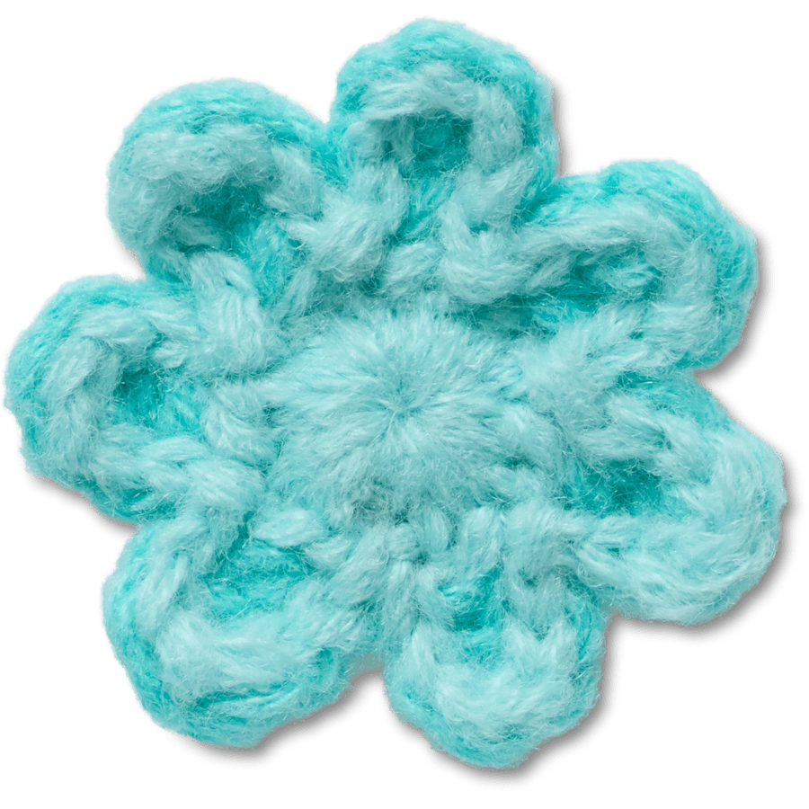 Crochet Blue Flower - US 1738