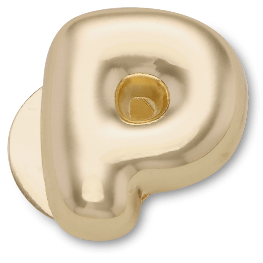 Gold Bubble Letter P - US 3438