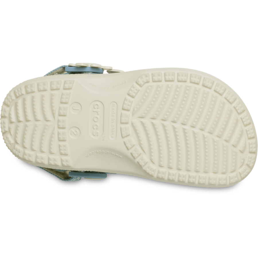 Kids’ Classic Denim Flower Adjustable Backstrap Clog - US 6760