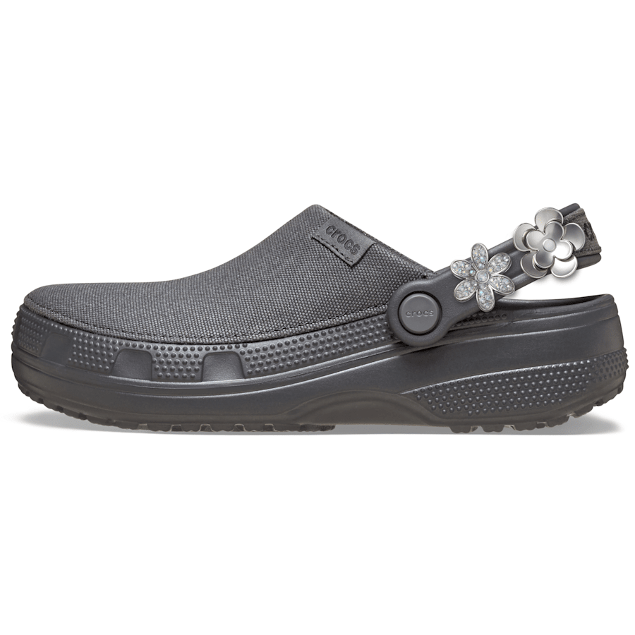 Crafted Silver Flowers Clog - US 7005