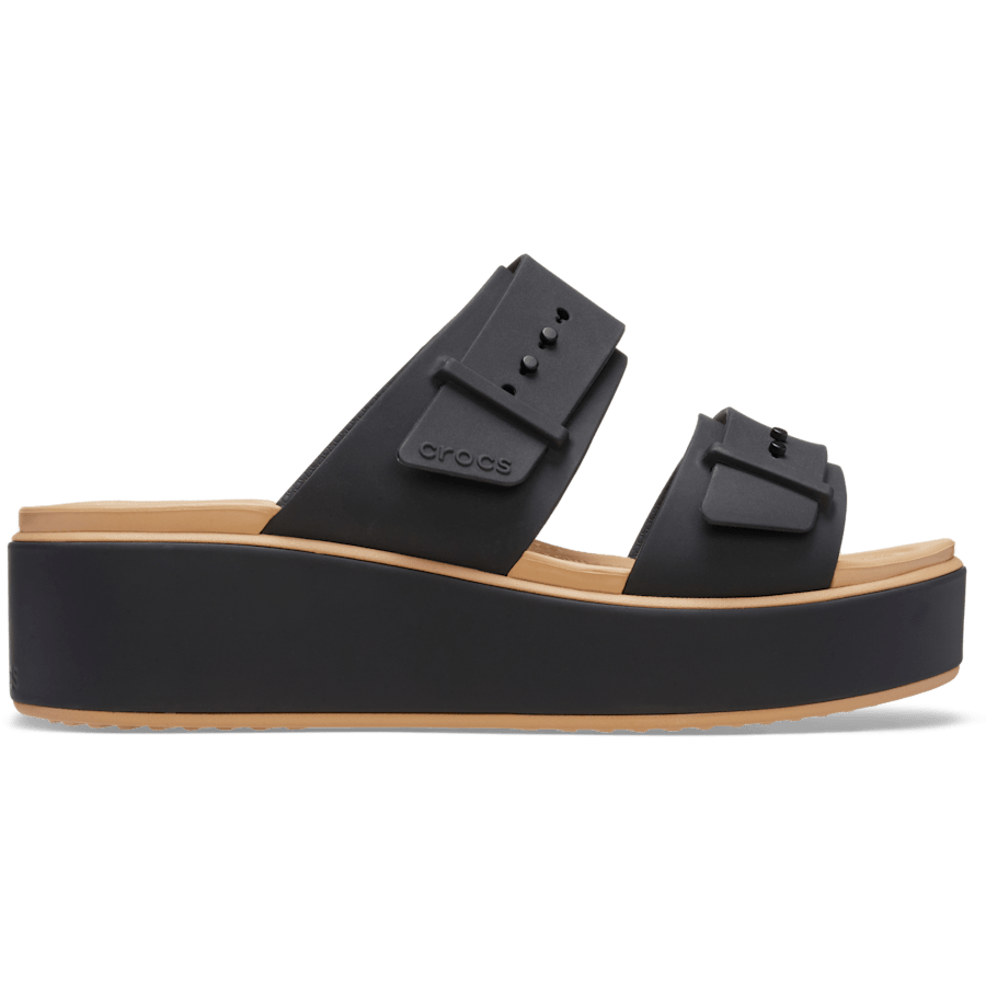 Brooklyn Buckle Low Wedge Matte Wrap Sandal - US 3733