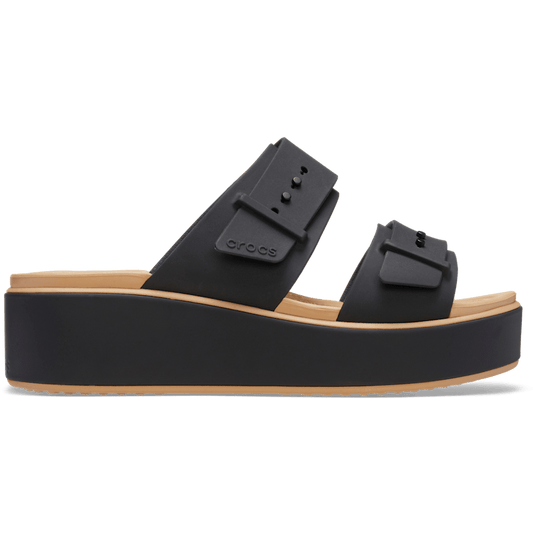 Brooklyn Buckle Low Wedge Matte Wrap Sandal - US 3733
