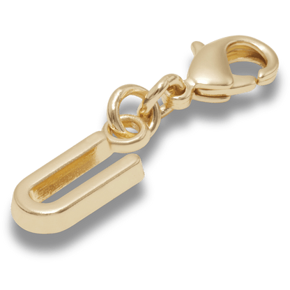 Gold Letter U Charm - US 9607