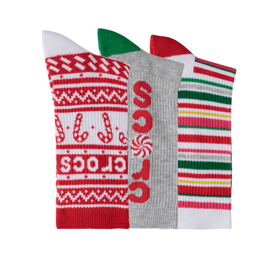 CrocsSocks Candy Cane 3-Pack - US 9760