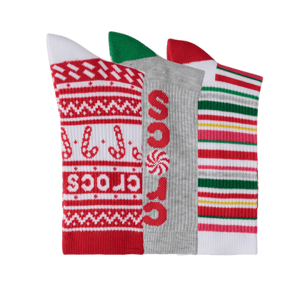 CrocsSocks Candy Cane 3-Pack - US 9760