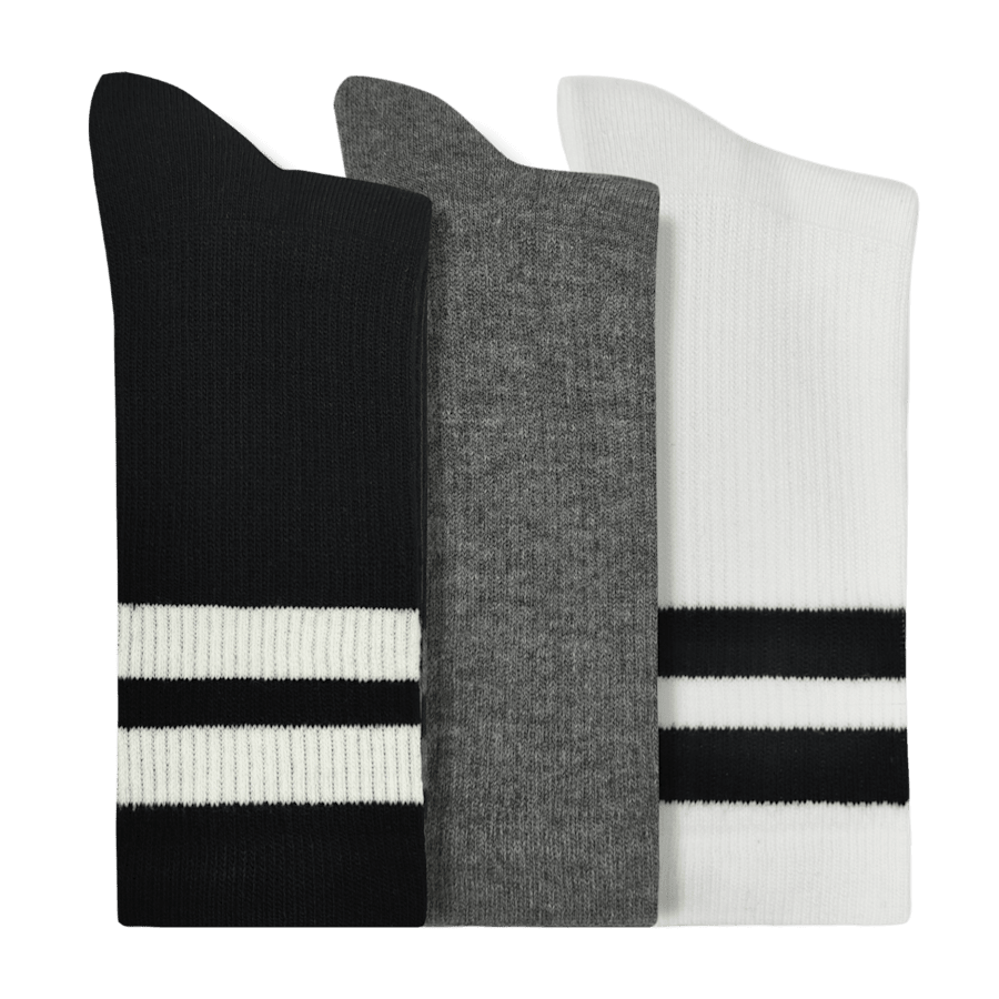 CrocsSocks Crew Large Stripe 3-Pack - US 8579