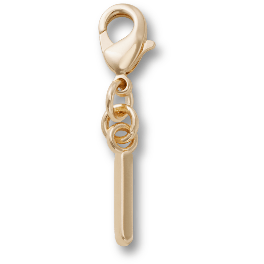 Gold Letter I Charm - US 6702
