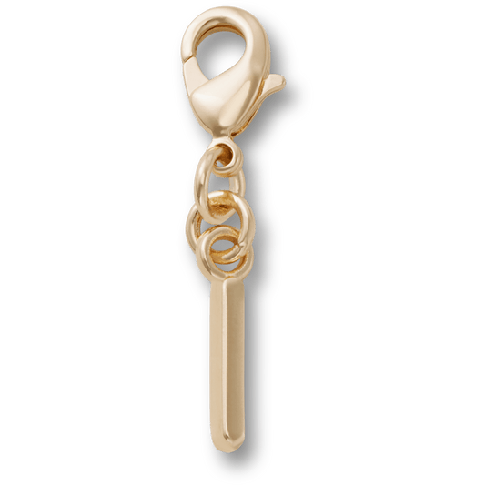 Gold Letter I Charm - US 6702