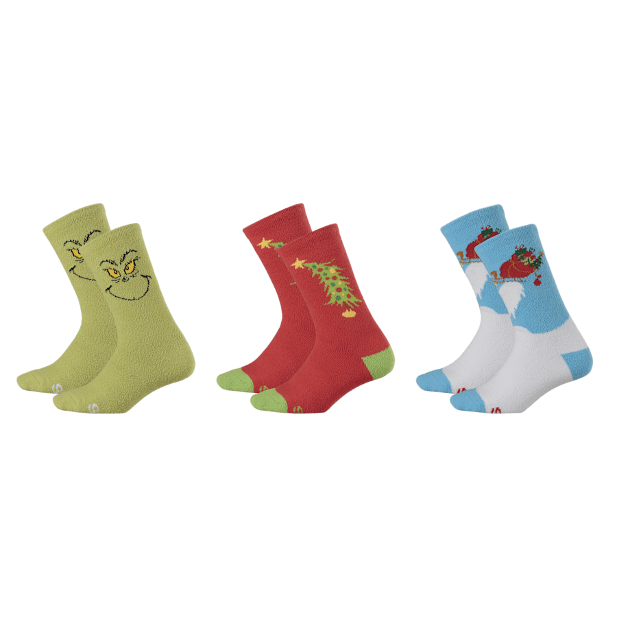 Kids' Crocs Socks The Grinch 3 Pack - US 1176