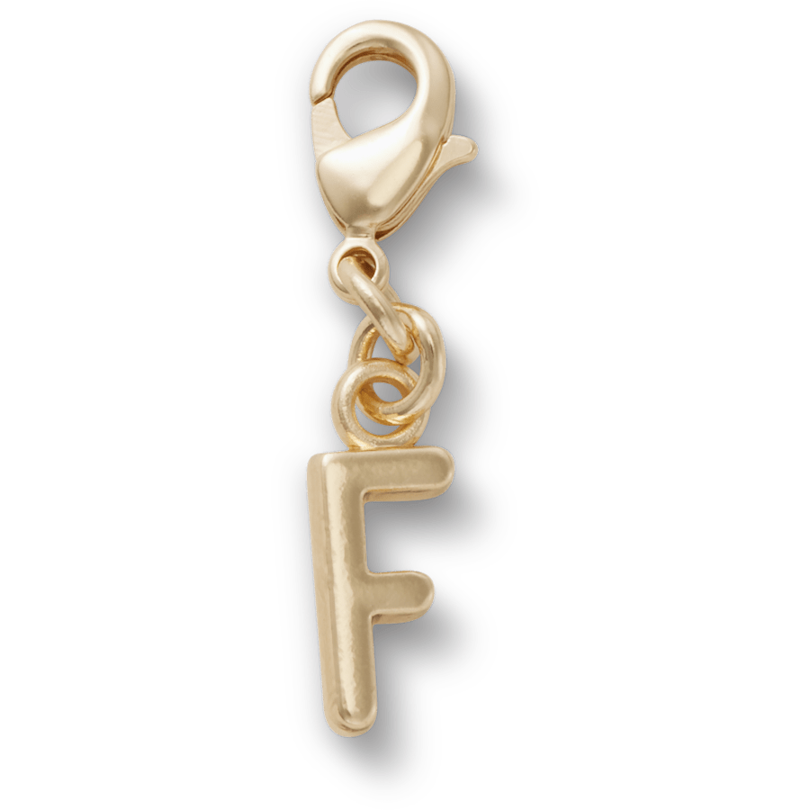 Gold Letter F Charm - US 2079