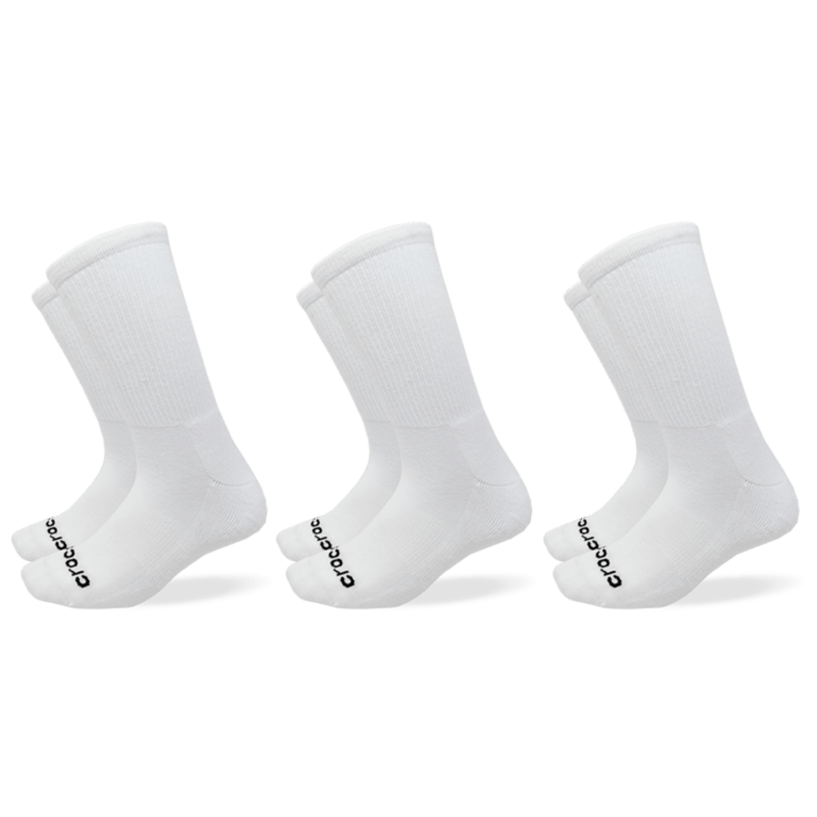 Crocs Socks Crew Texture Logo 3-Pack - US 6721