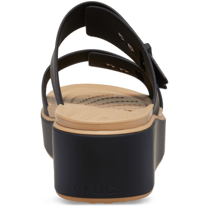 Brooklyn Buckle Low Wedge Matte Wrap Sandal - US 3733