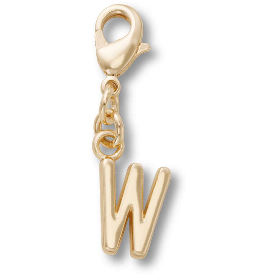 Gold Letter W Charm - US 2637