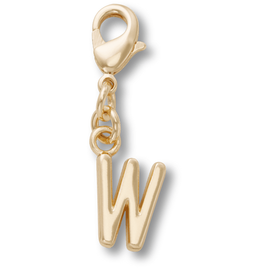 Gold Letter W Charm - US 2637