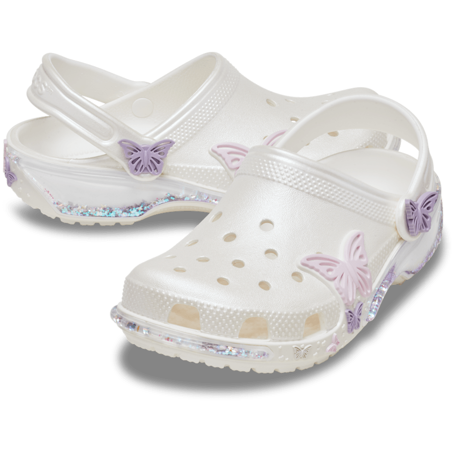 Kids' Classic Butterfly Sparkle Shaker Clog - US 9809