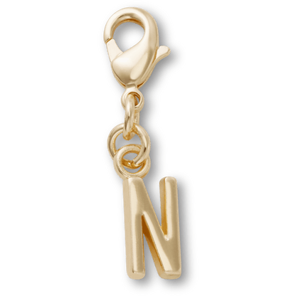 Gold Letter N Charm - US 5243