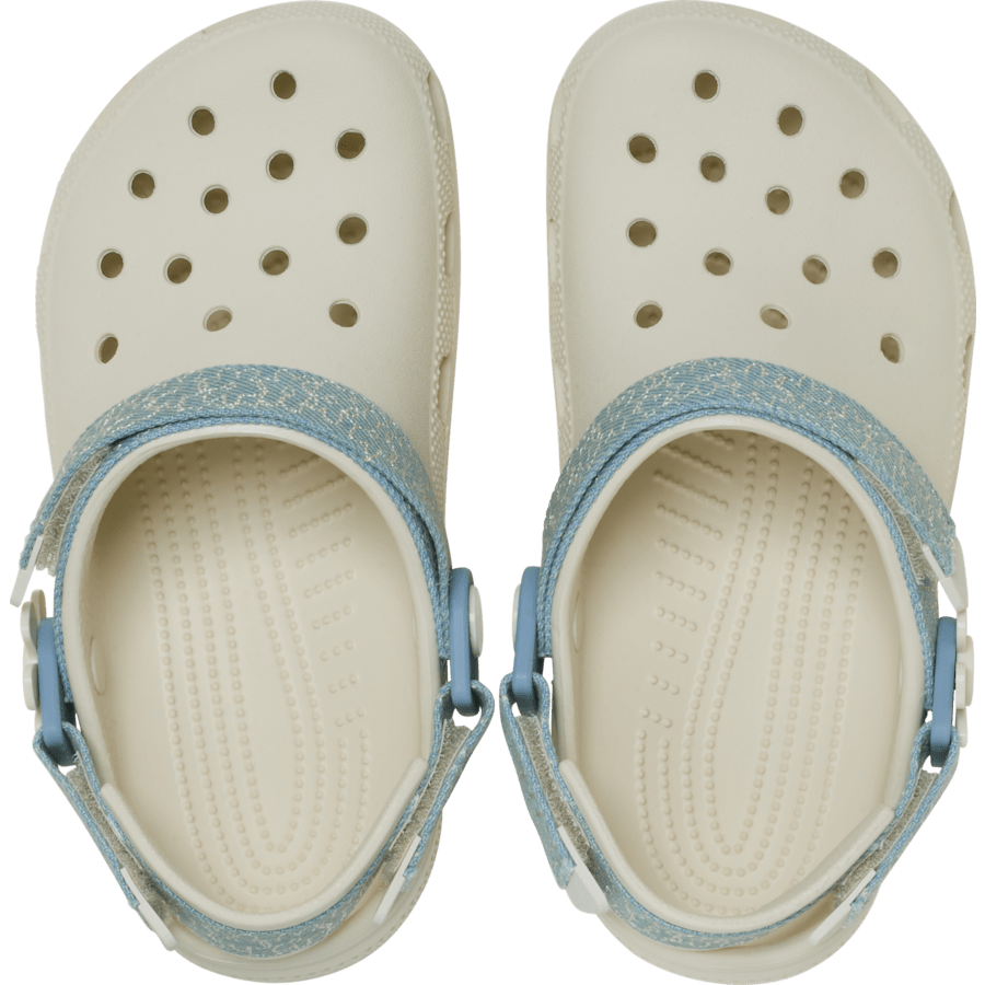 Kids’ Classic Denim Flower Adjustable Backstrap Clog - US 6760