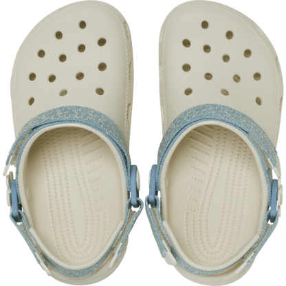 Kids’ Classic Denim Flower Adjustable Backstrap Clog - US 6760