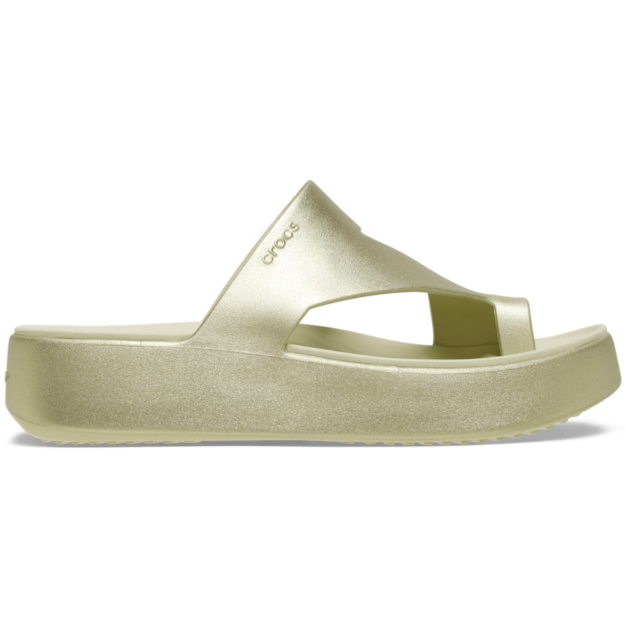 Getaway Platform Toe Loop Metallic Sandal - US 4565