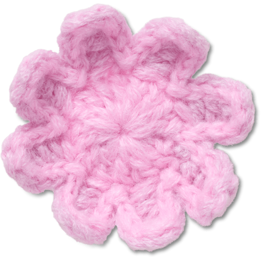 Crochet Light Pink Flower - US 1542