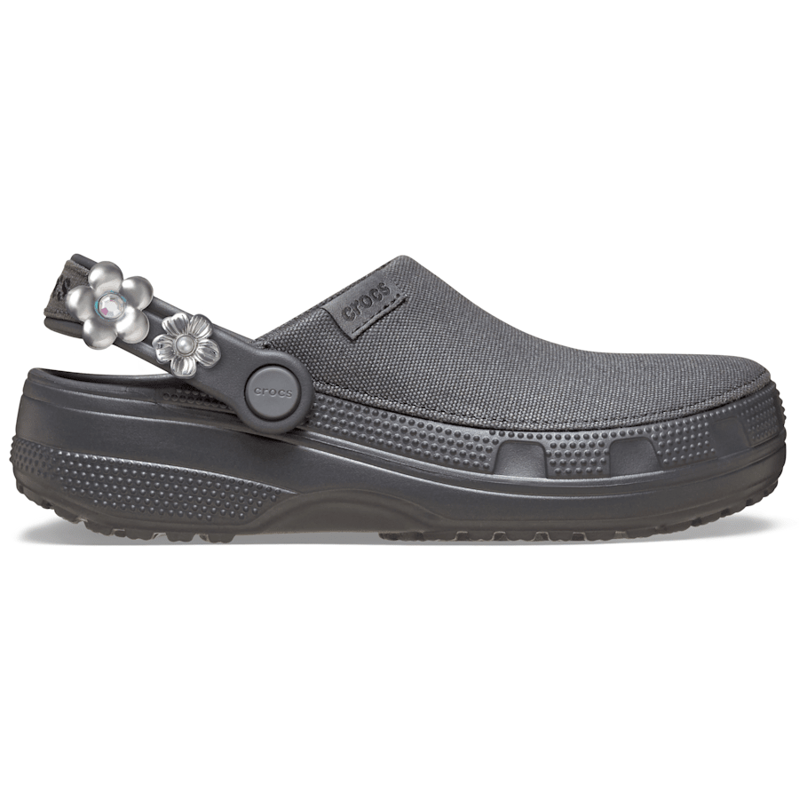 Crafted Silver Flowers Clog - US 7005