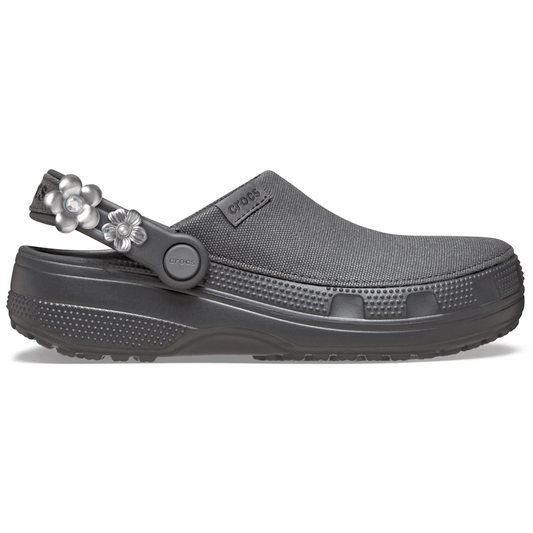 Crafted Silver Flowers Clog - US 7005