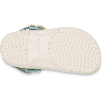 Toddler Classic Denim Flower Adjustable Backstrap Clog - US 2582